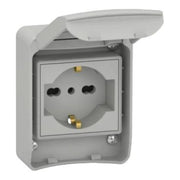 PRESA DA INCASSO SCHUKO + BIPASSO 10/16A 250V 2P+T