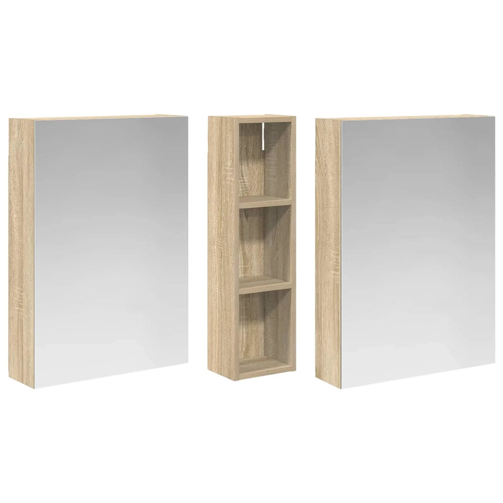 Set di Armadi da Bagno con lo scaffale 3 pcs 120 x 14,5 x 70 cm 3403746