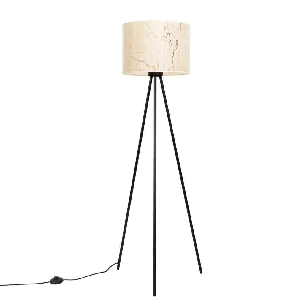 Lampada da terra PURELA treppiede marmo beige E27 Pure Lume
