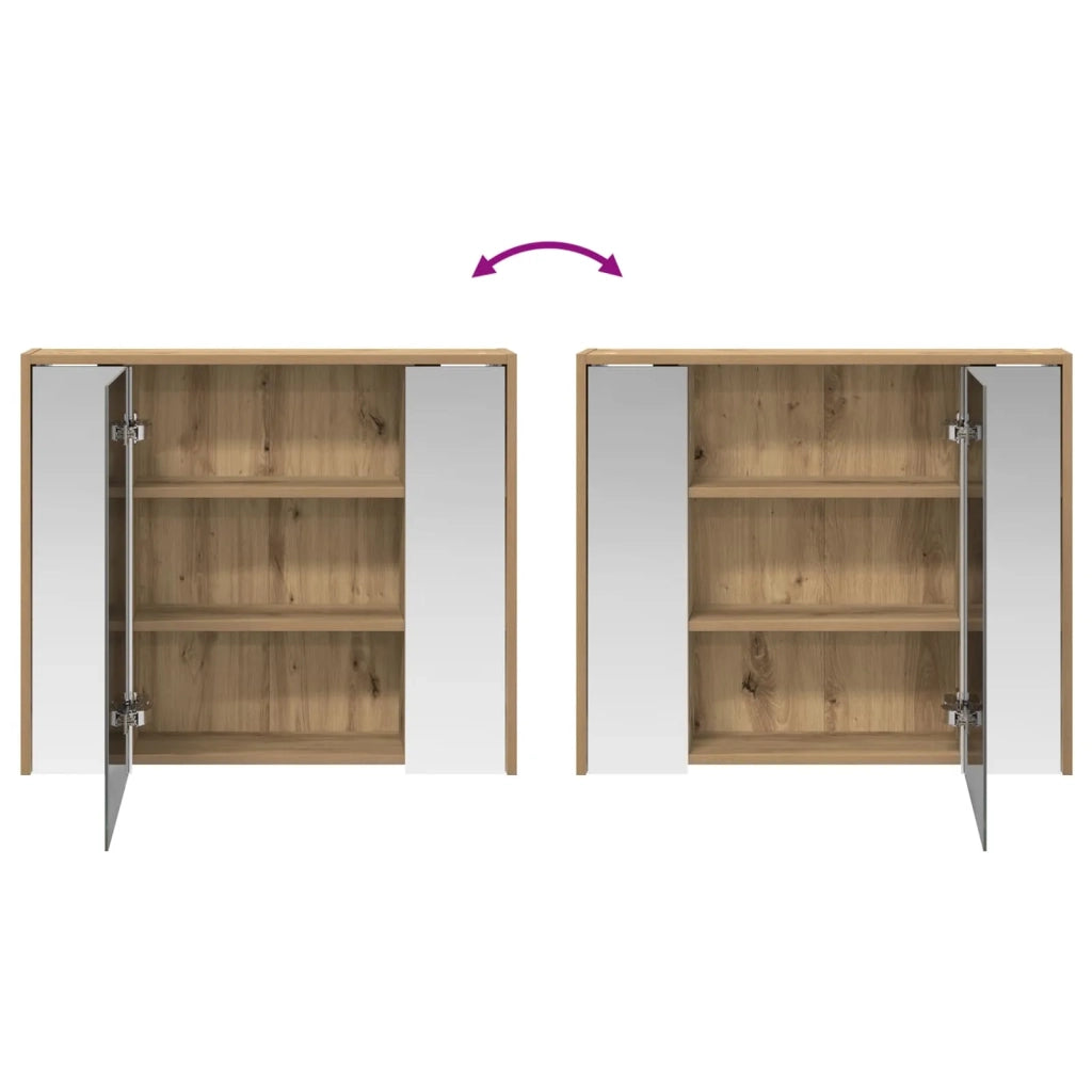 Mobiletto per specchio da bagno Rovere Artigianale