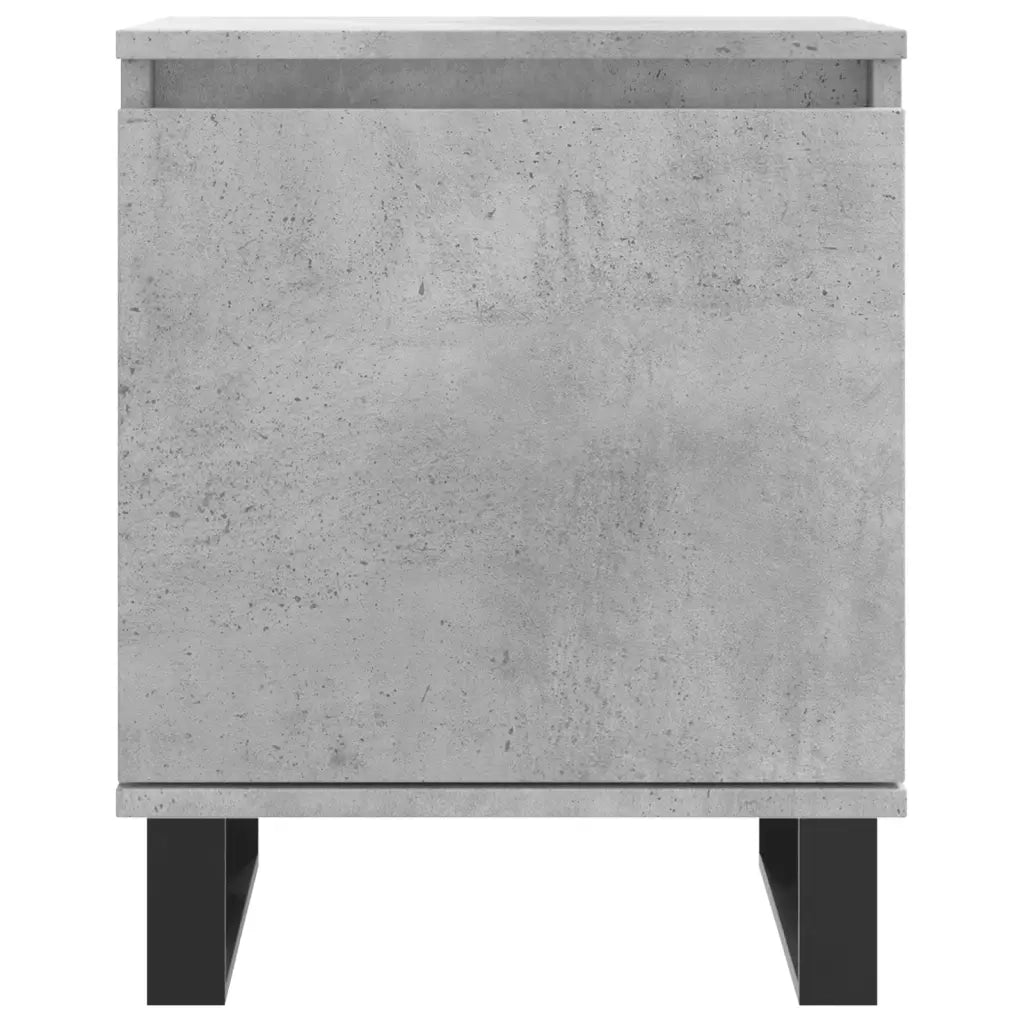 Set di 2 Comodini | Armadio da Notte | Mobiletto da notte Grigio Cemento 40x30x50 cm in Legno Multistrato