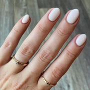 Nageli applicabili a pressione - Stile francese - Gel morbido - Facili da applicare - Adatti per ogni occasione - Falsi unghie