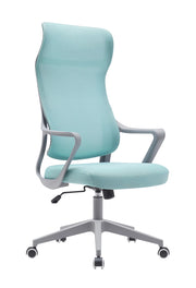 Sedia studio Hispanohogar altezza regolabile in tessuto acquamarina 127x67x69
