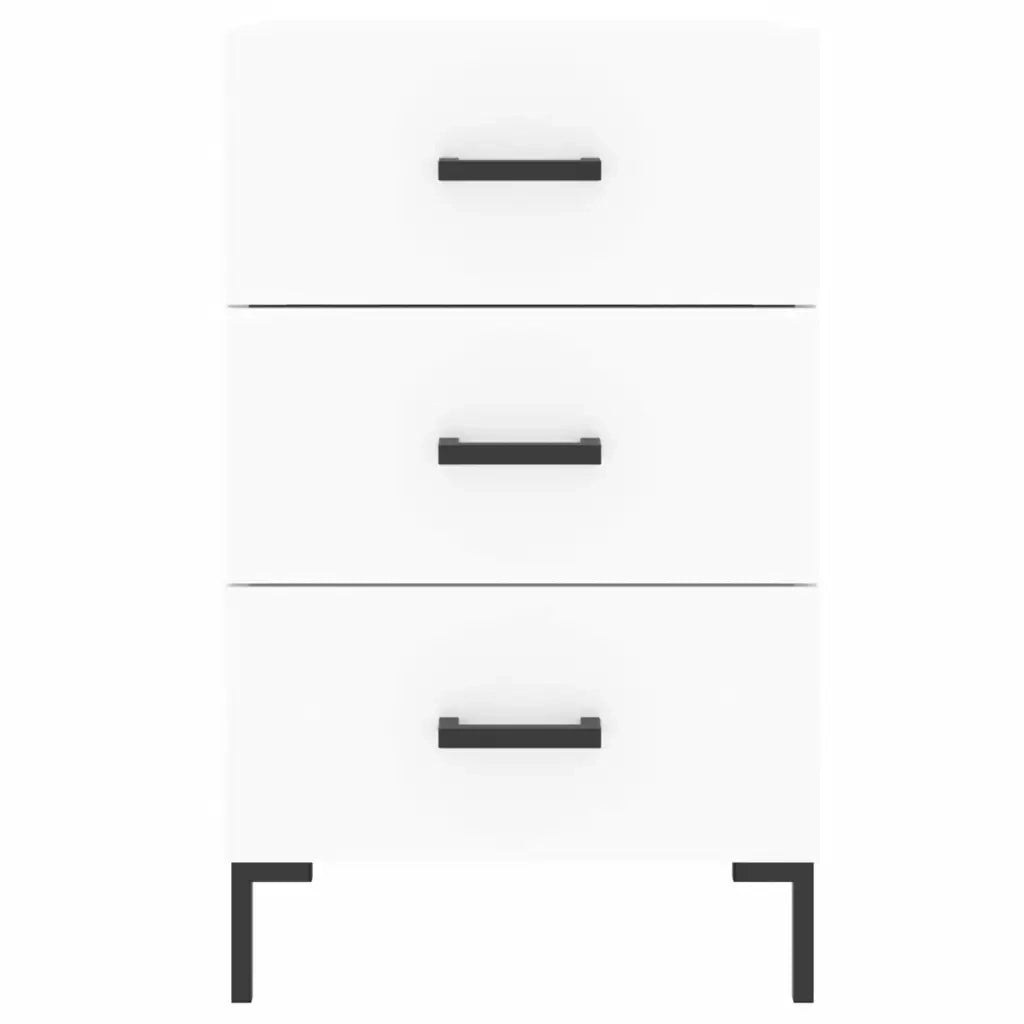 Comodino | Armadio da Notte | Mobiletto da notte Bianco 40x40x66 cm in Legno Multistrato