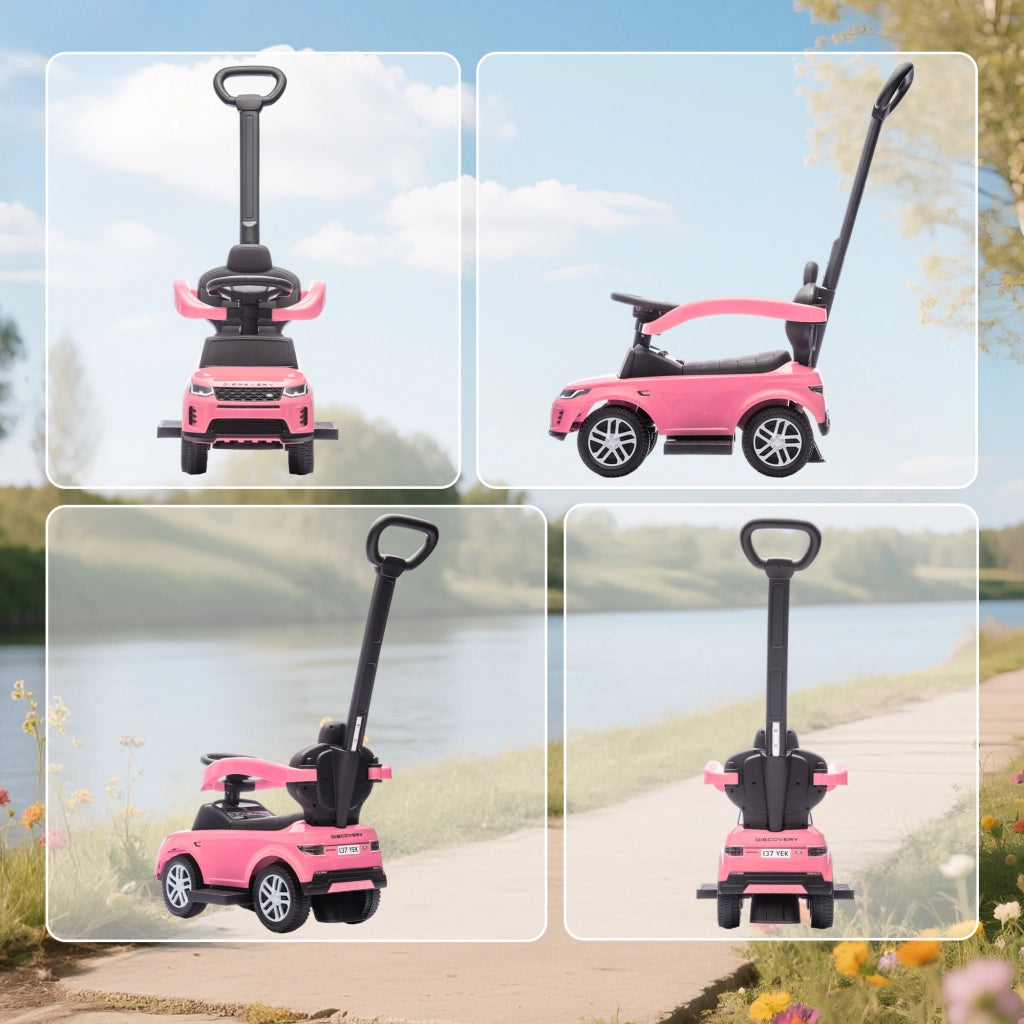 Giocattolo Bambini Correpasillos 2 in 1 LAND ROVER ¨C Zephmum ¨C Rosa con Almacenaje e Barandilla