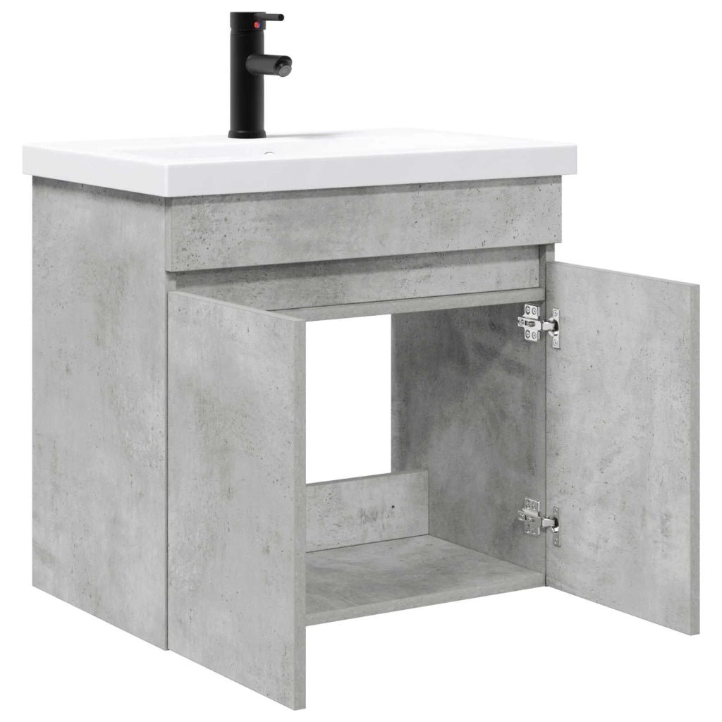 Mobile bagno con rubinetto Grigio Cemento 61 x 40 x 74,5 cm 889540