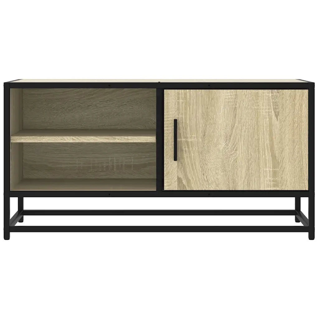 Mobile TV Rovere Sonoma 80x34,5x40 cm Legno Multistrato Metallo 848820