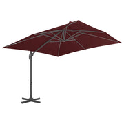 Ombrellone a Sbalzo con Palo in Alluminio 400x300 cm Bordeaux 312315