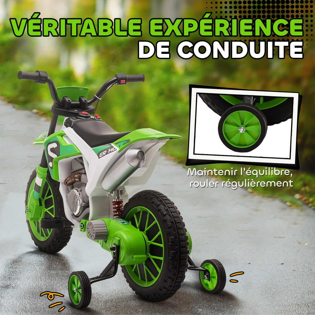 Moto Elettrica Bambini Verde ¨C zephmum ¨C 106.5x51.5x68 cm