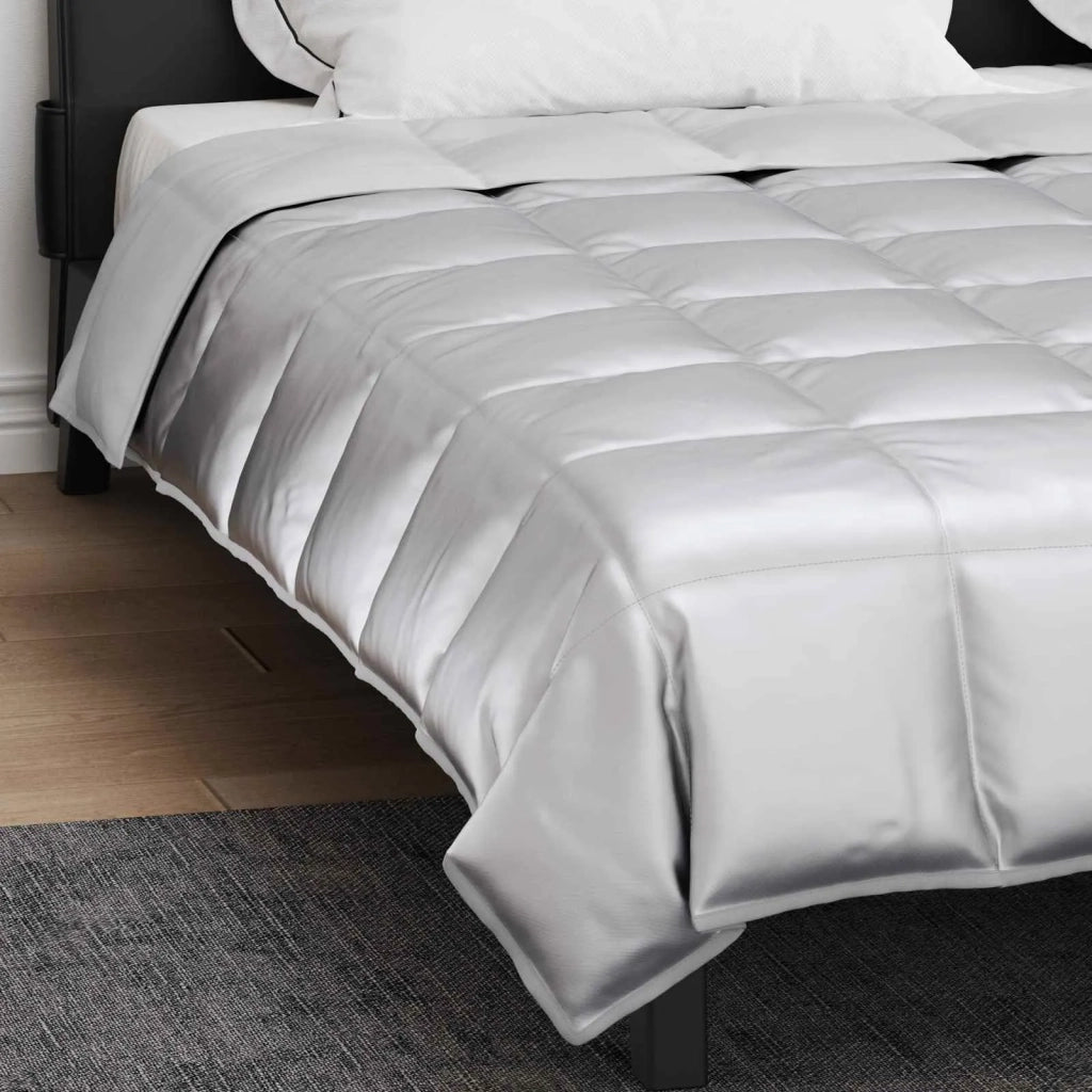 Piumone | Duvet Completo Annuale Argento 240 x 260 cm Satin e Micropile