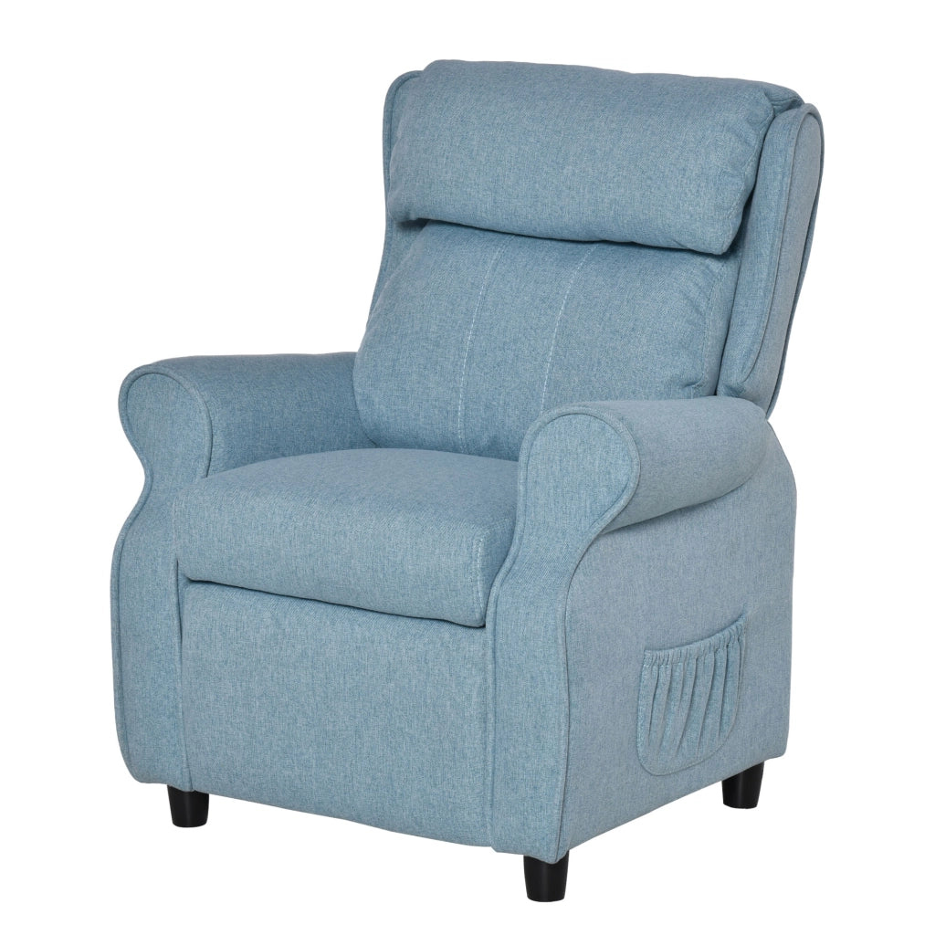 Divano per bambini con schienale regolabile e braccioli ¨C zephmum ¨C Blu