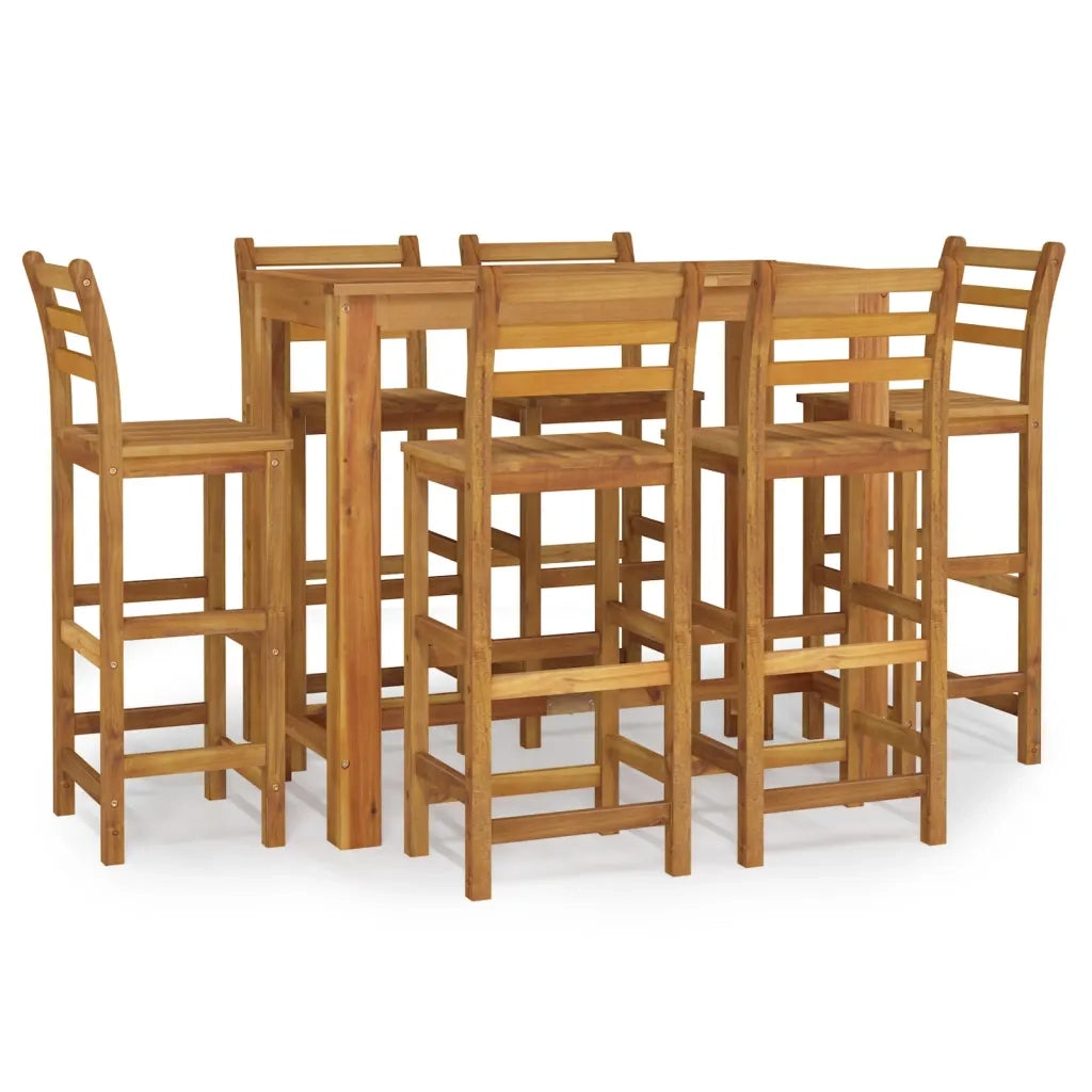 Set da Bar da Giardino 7 pz in Legno Massello di Acacia 3154397