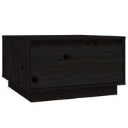 Tavolino da salotto | Tavolino da caff¨¨ | Tavolino da Soggiorno Nero 55x56x32 cm in Legno Massello di Pino