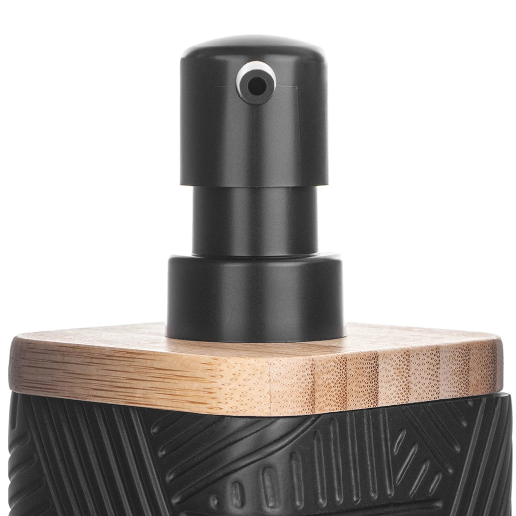 Dispenser di sapone liquido KADAX da 300 ml, nero, per bagno, con pompa.