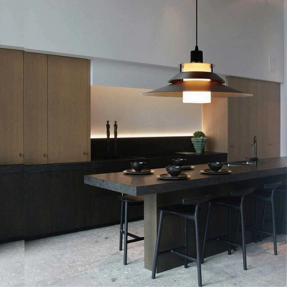 Trade Shop - Lampadario A Sospensione Industriale E27 Lampada Pendente Vintage Retrò Lp-88 - Nero