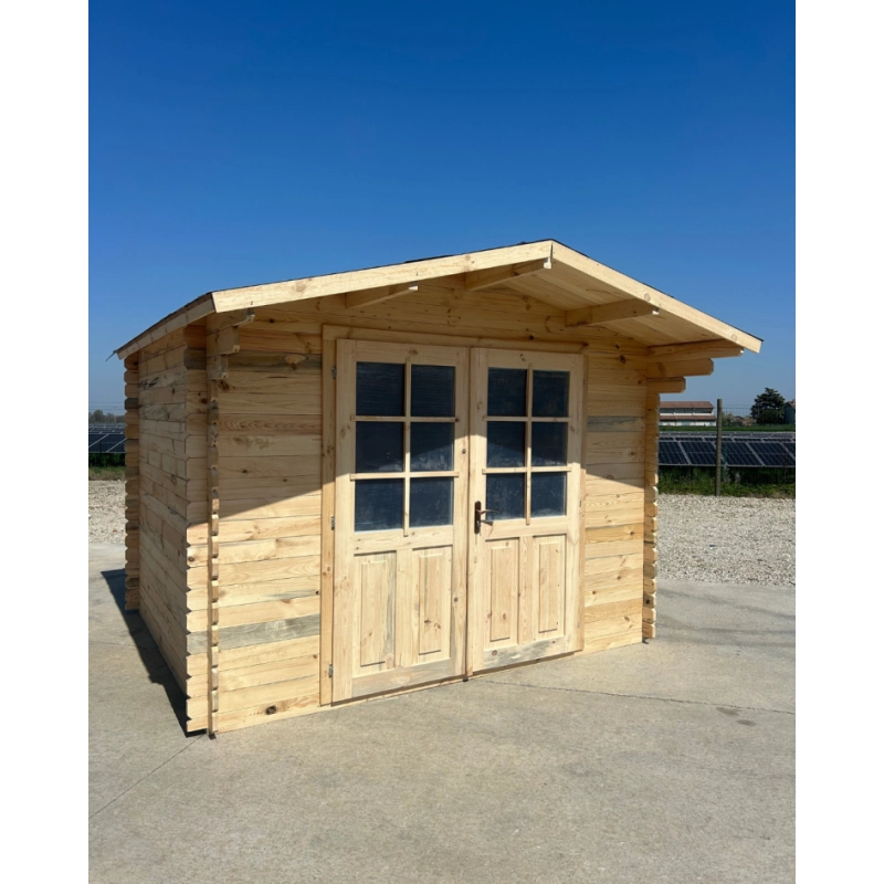 Casetta in Legno da Giardino per Esterni, Sistema Block House, Doghe Spessore 28mm articolo BLOCK3x25/28DP - 110013