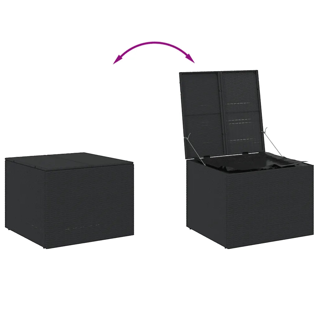 Contenitore da Giardino Nero 291L in Polyrattan CFW4080587