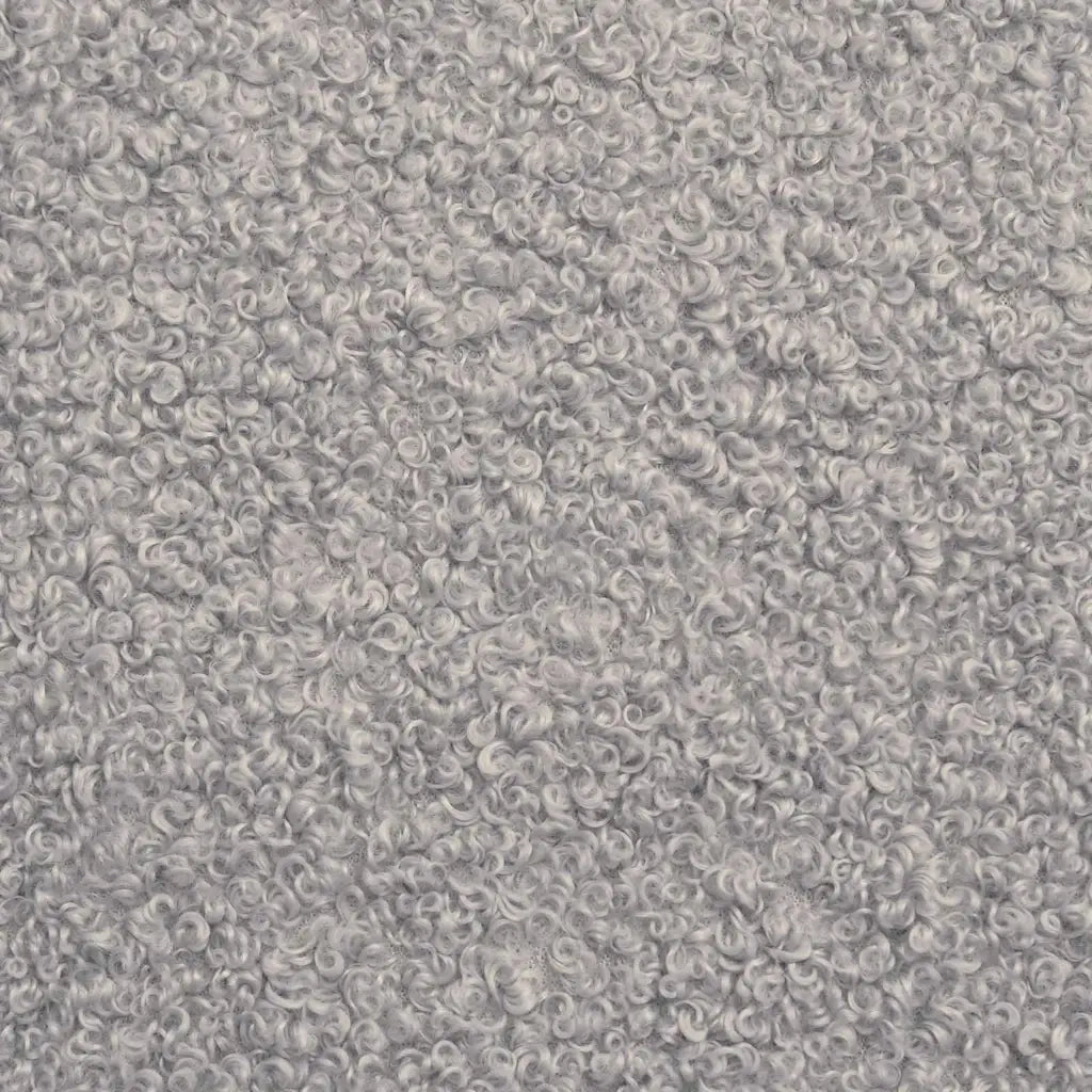 Divano componibile senza braccioli grigio chiaro 55 cm tessuto effetto lana riccio 4108503