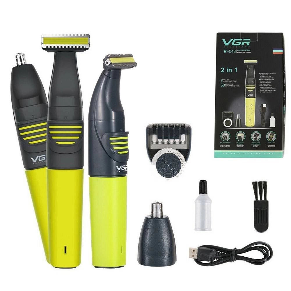 Trade Shop - Taglia Capelli Rasoio Regola Barba Ricaricabile Doccia Naso Viso Vgr V-043 -
