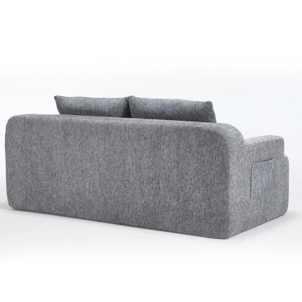 Divano 2 posti ¨C Minimal ¨C grigio tessuto con cuscini memory foam