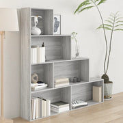 Libreria-Scaffale per Libri-Mobile di Stoccaggio Grigio Sonoma 155x24x160 cm