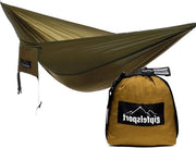 Hangmat ultraleggera con cinture di oliva - attrezzatura per campeggio all'aperto richiede una rete da tenda in HTML