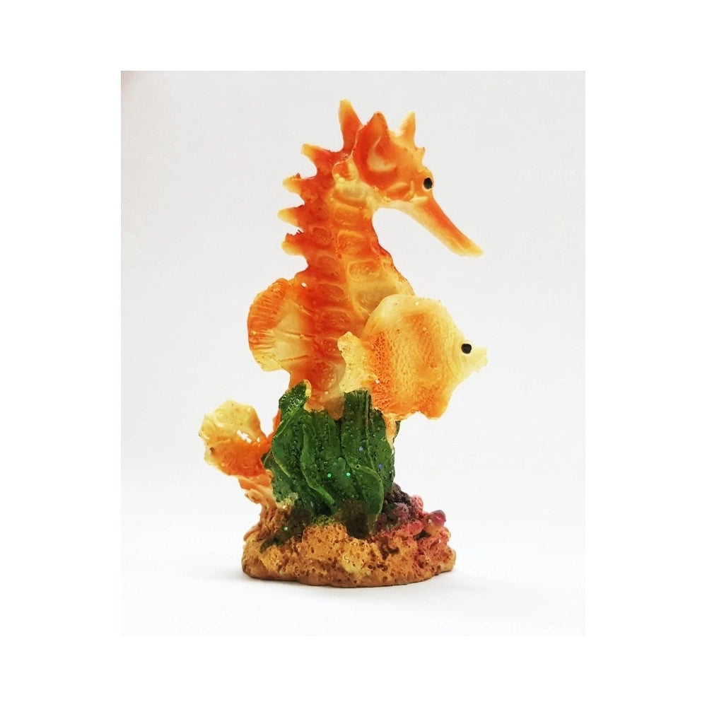 Trade Shop - Ippocampo Cavalluccio Marino 6x4x9.5cm Ornamento Per Acquario Decorazioni Pietra -