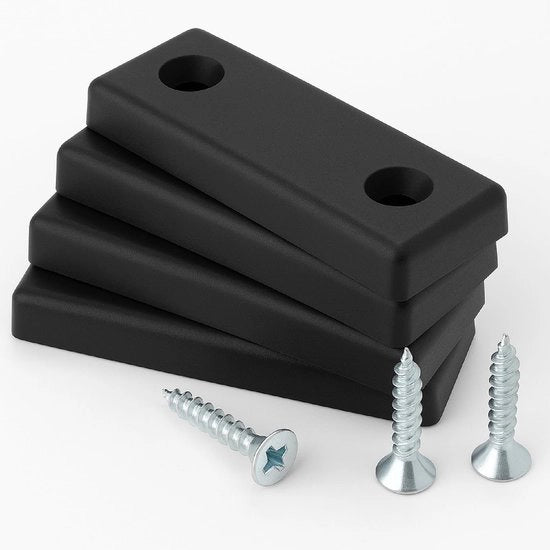 Set di 20 gomme per pavimento in plastica - Protezione pavimento - Gomme per sedie - Antiscivolo - 50x14x5 mm - Materiale duraturo - Protezione pavimento