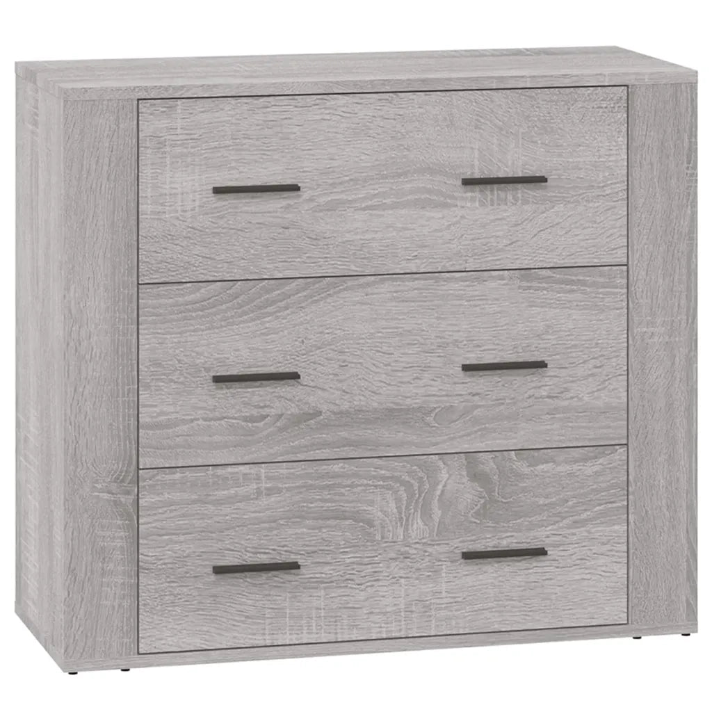 Credenze 3 pz Grigio Sonoma in Legno Multistrato 3185429