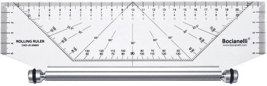 Regolo da 25 cm - ideale per disegni tecnici - 1 pezzo - alluminio