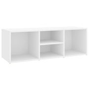 Panca portascarpe/stivali cassettiera scaffale mobiletto portaoggetti per ingresso 105 x 35 x 35 cm truciolato bianco 02_0022886