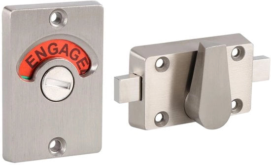 Slot indicatore per porte di accesso per bagni pubblici - 10 x 9 x 4 cm - Maniglia per uffici - Adatto per centri commerciali