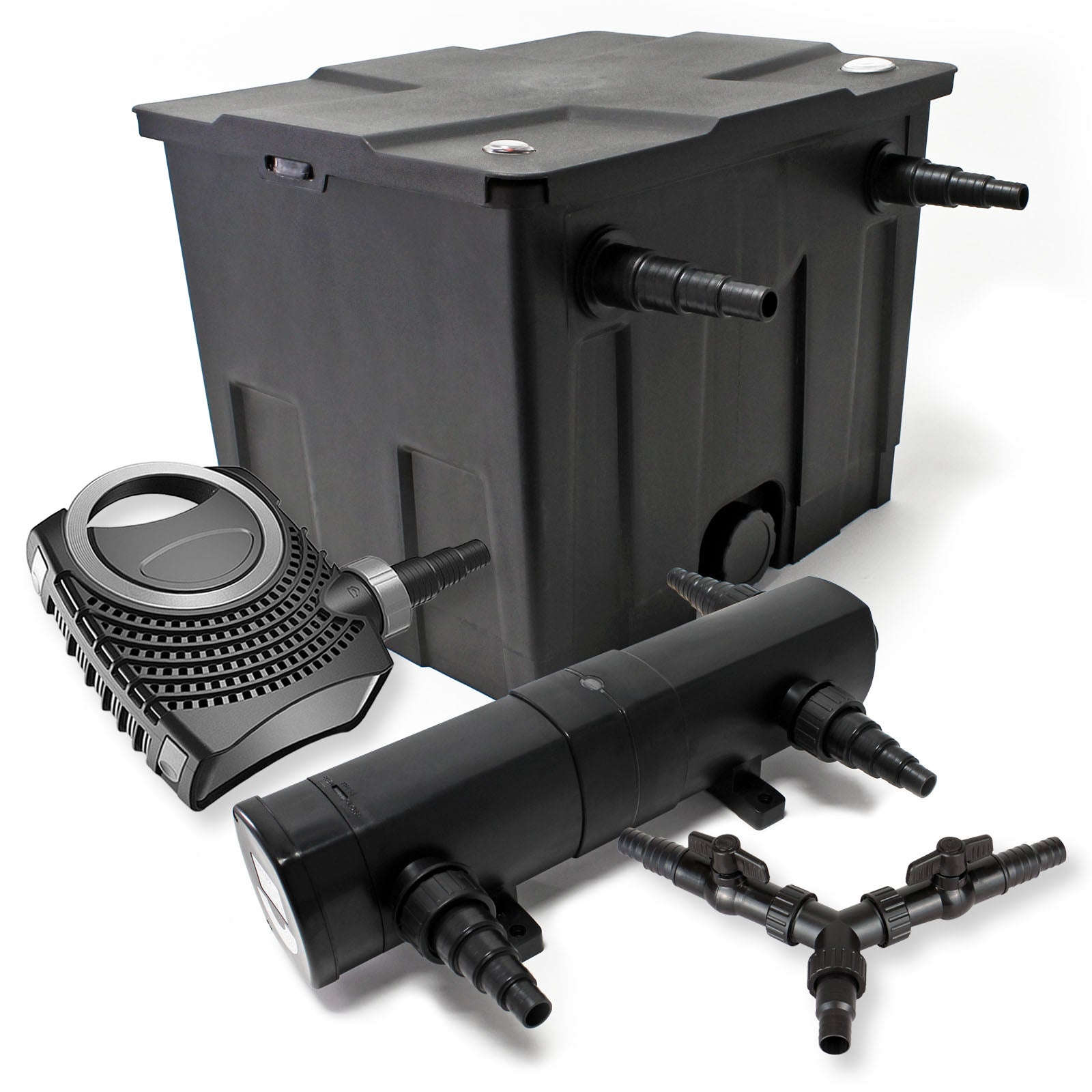 Set per laghetti filtro 12000l chiarificatore UVC 18W pompa NEO8000 70W