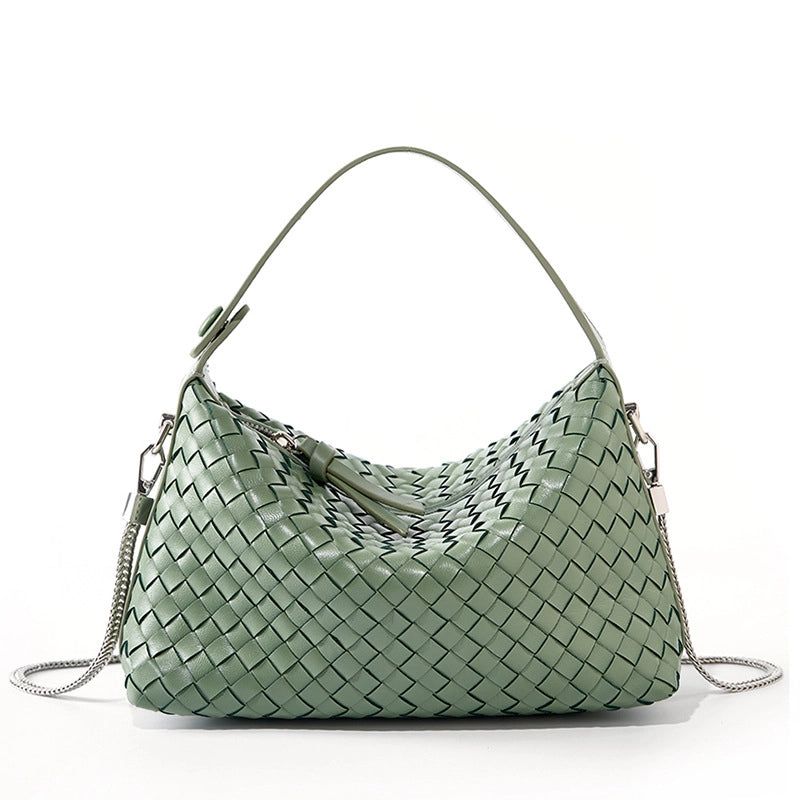 Borse da sera da donna in vera pelle, colore verde