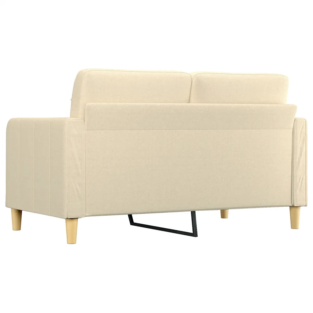Divano a 2 Posti Crema 140 cm in Tessuto 359093