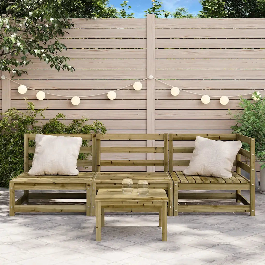 Divano da Giardino a 3 Sedute in Legno Impregnato di Pino 837955