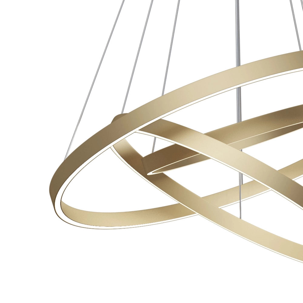 Maytoni Lampadario Moderno Rim 1 luce LED integrato ottone alluminio