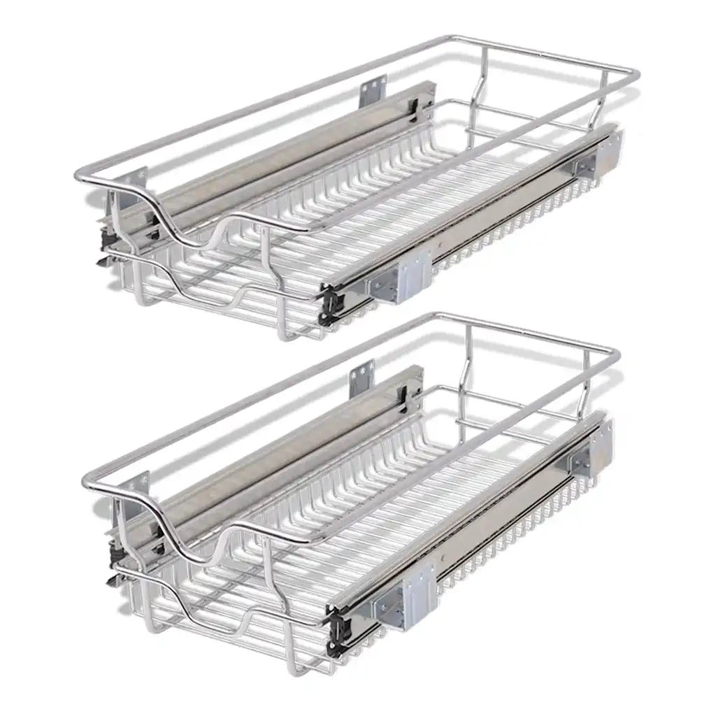 Cestelli a Rete Scorrevoli 2 pz Argento 300 mmcod mxl 73483