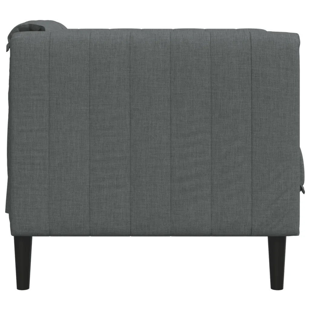 Poltrona-Divano Sedia-Poltroncina Grigio Scuro in Tessuto 313814