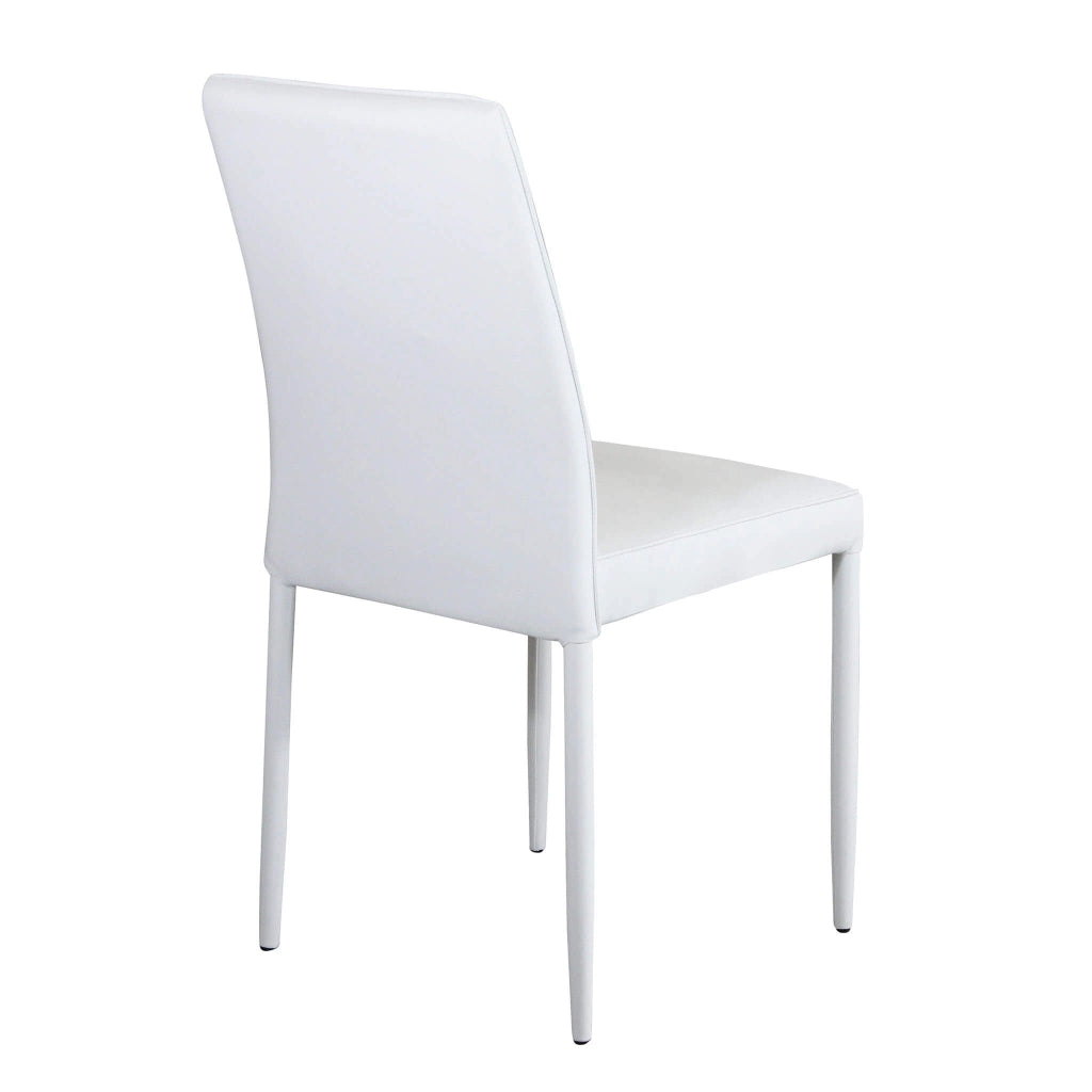 Sedia da Pranzo Moderna in Ecopelle Acciaio cm 40x44x91 5 - NIGEL