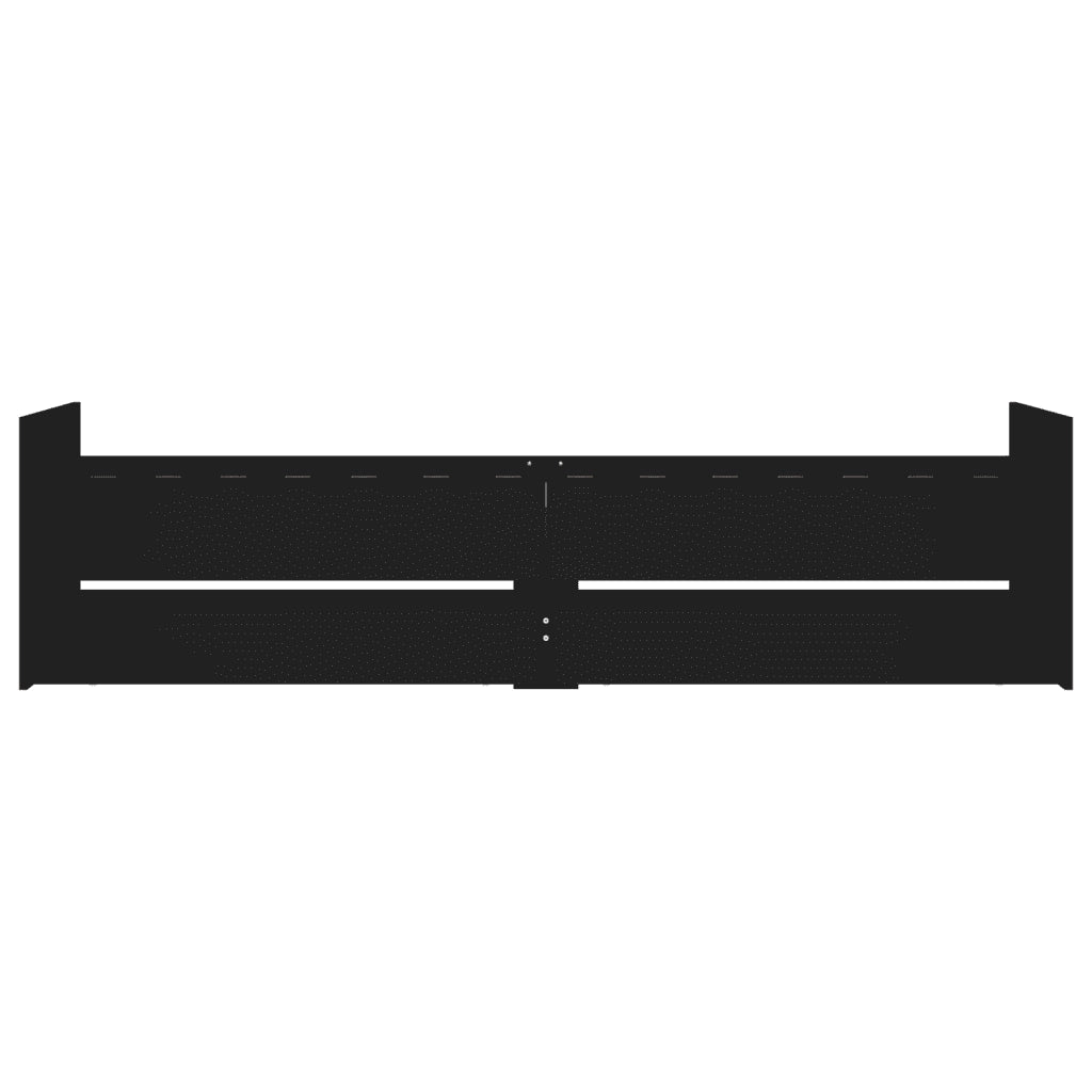 Giroletto con Cassetti Nero 90x190 cm 3207379