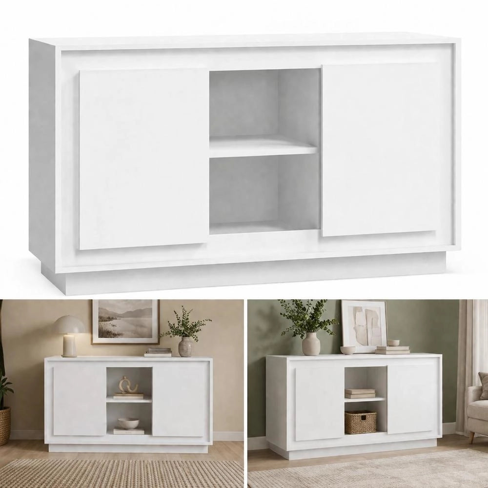Sideboard White 102x35x60 Cm Wood-based Material