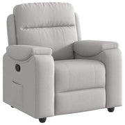 Poltrona | Sedia Relax Reclinabile in Tessuto Grigio Nuvola