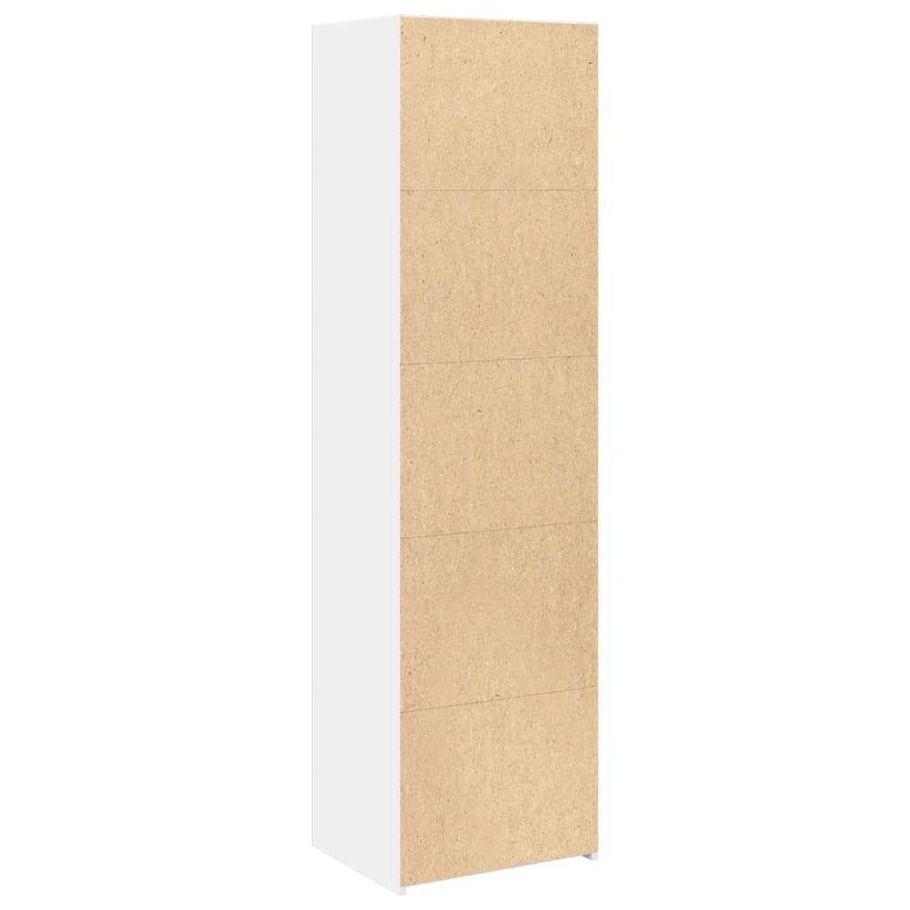 Buffet credenza cassettiera mobile contenitore organizer cucina soggiorno salotto alto 50 x 41 x 185 cm legno composito bianco 02_0032459
