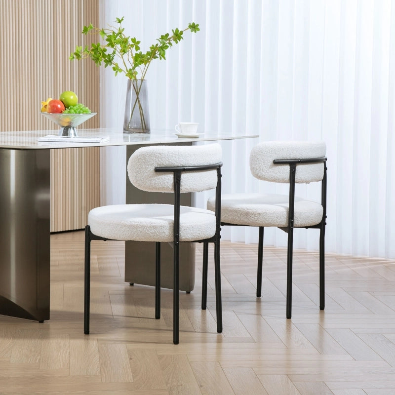 SEDIA DA PRANZO Set da 2 pezzi 51 x 51 x 76 cm Crema Bianca
