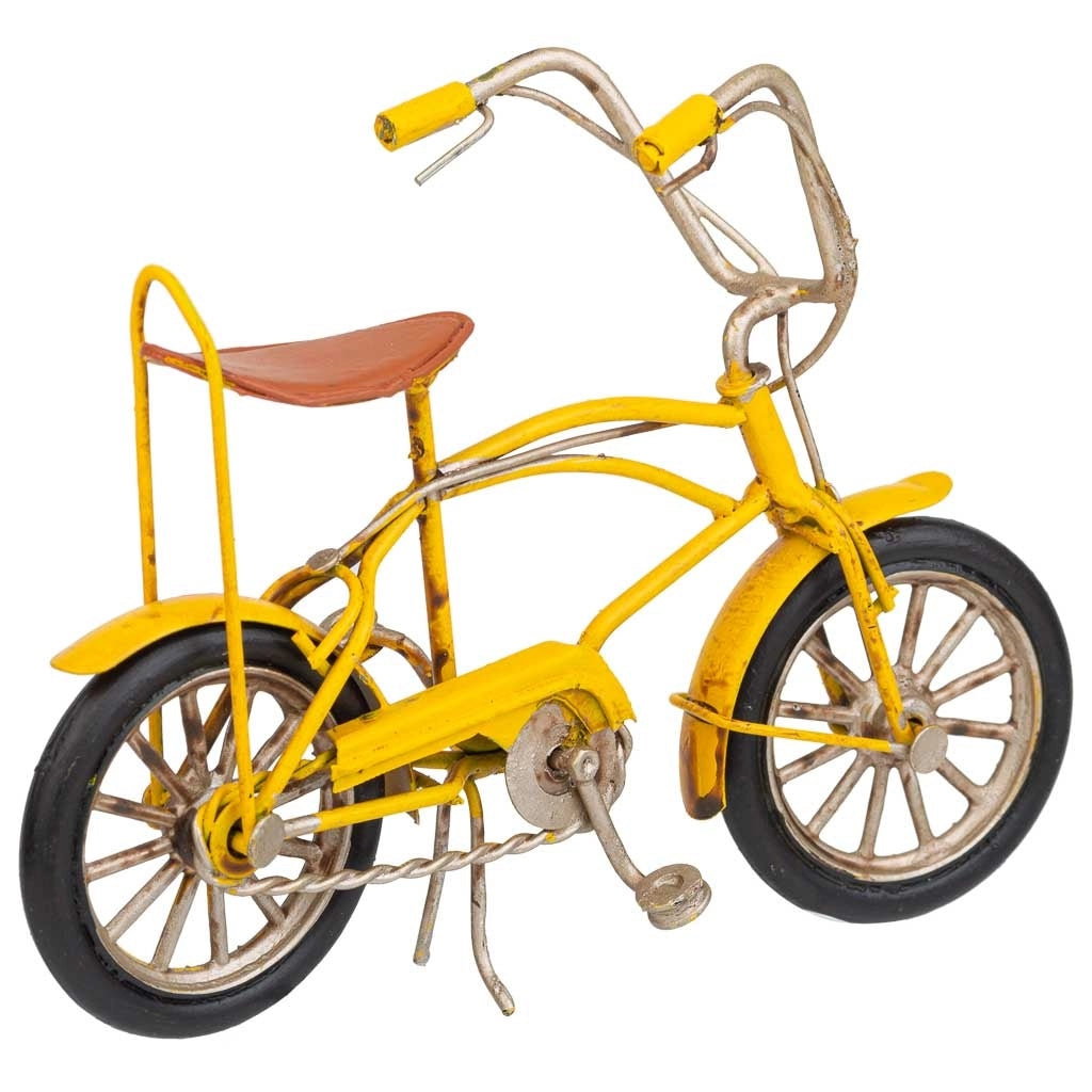 Bicicletta in metallo gialla 16x5x11,5h