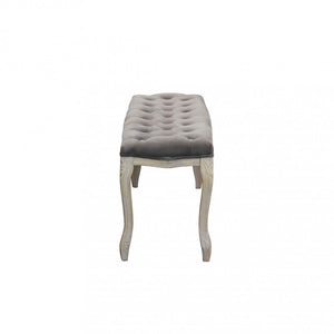 Panca Misty in Velluto Taupe 110x36x47 h cm in Legno Tortora