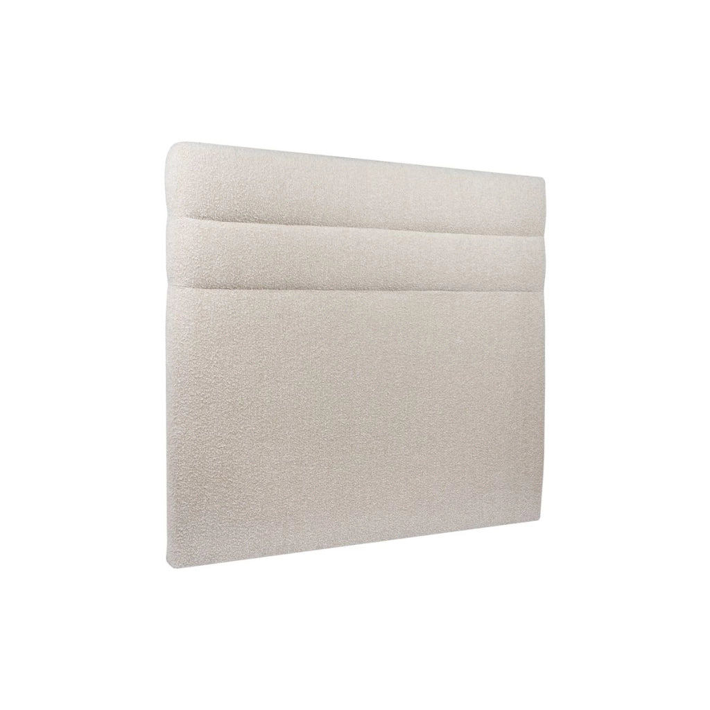 Letto 160x200 cm con testiera in linea - tessuto bouclé