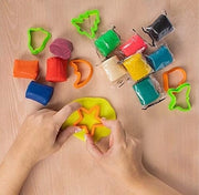 Set di Modellazione con Sensores per Bambini 0,65 kg, Terra di Modellazione Aria, Terra di Modellazione Naturale con Accessori, Giocattolo per Bambini di 3 4 5 6 anni, 12 Pacchetti con 7 Strumenti per Modellazione, Terra di Modellazione per Bambini