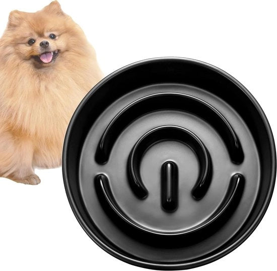 Ciotola alimentare lenta per cani di piccola taglia e gatti - Ø 16 cm 400 ml grigio scuro